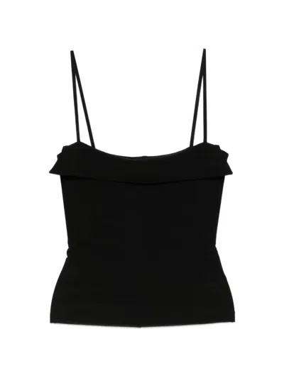 Nanushka Marinie Square-neck Top In Black