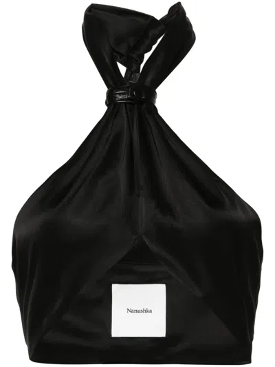 Nanushka Maru Bralette Top In Black