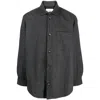 Nanushka Matize Long Sleeve Houndstooth Shirt In Black