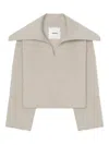 Nanushka Maxe Pilgrim-collar Sweater In Gray