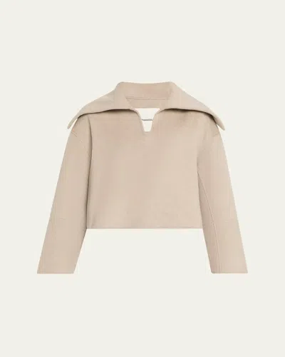 Nanushka Maxe Wool-silk Pullover In Brown