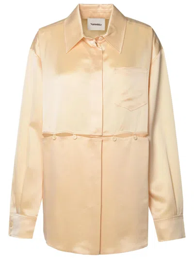 Nanushka Maxon Concealed Fastened Shirt In Beige