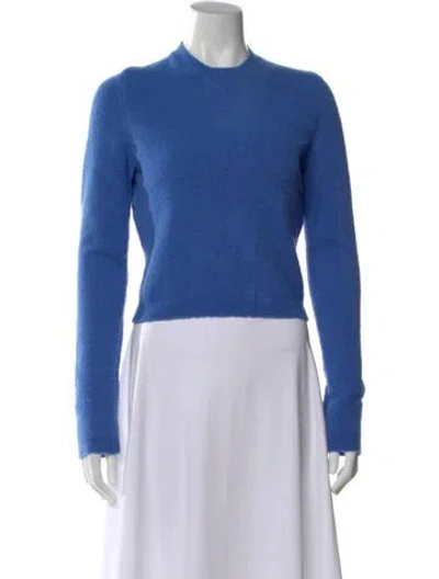 Pre-owned Nanushka Merino Wool Crew Neck Sweater In Blue