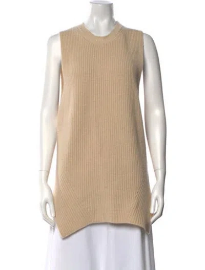 Pre-owned Nanushka Merino Wool Crew Neck Sweater In Neutral