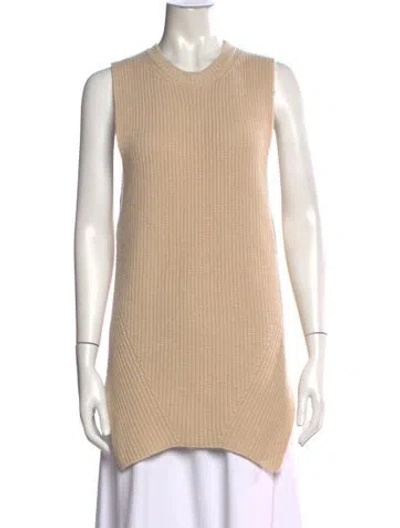 Pre-owned Nanushka Merino Wool Crew Neck Sweater In Neutral