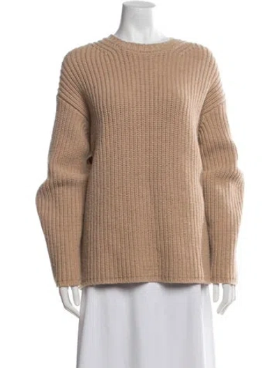 Pre-owned Nanushka Merino Wool Crew Neck Sweater In Neutrals