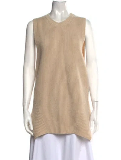 Pre-owned Nanushka Merino Wool Crew Neck Sweater In Neutrals