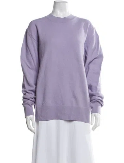 Pre-owned Nanushka Merino Wool Crew Neck Sweater In Purple