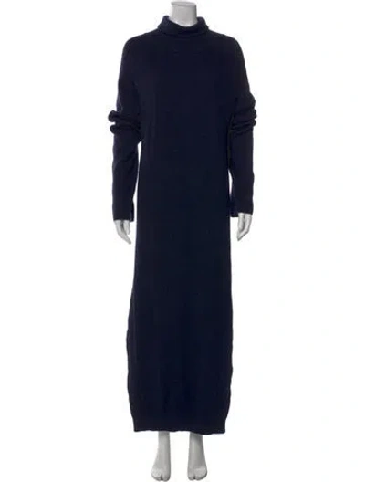 Pre-owned Nanushka Merino Wool Long Dress In Blue