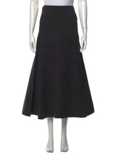 Pre-owned Nanushka Merino Wool Midi Length Skirt In Black