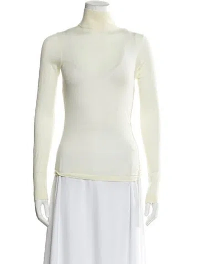 Pre-owned Nanushka Merino Wool Turtleneck Sweater In Neutral