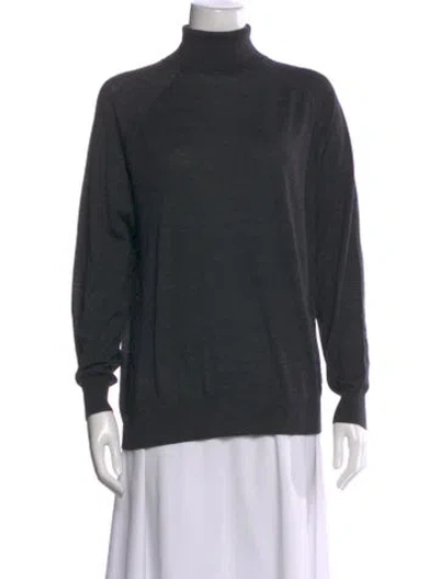 Pre-owned Nanushka Merino Wool Turtleneck Sweater W/ Tags In Gray