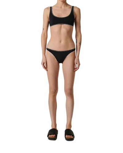 Nanushka Merve Bottoms In Black Cream