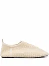 Nanushka Mesh-knit Loafers In Neutrals