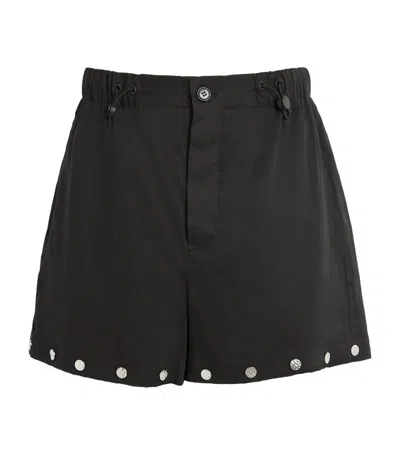 Nanushka Metal Rivet Tallon Shorts In Black