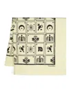 Nanushka Miani Folk Art-print Scarf In Yellow