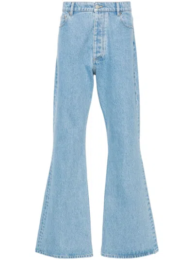 Nanushka Halbhohe Bootcut-jeans In Blau