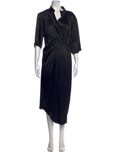 Pre-owned Nanushka Midi Length Dress In Black