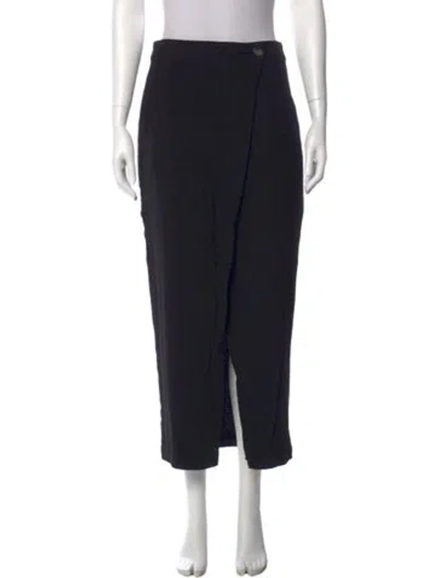 Pre-owned Nanushka Midi Length Skirt In Black