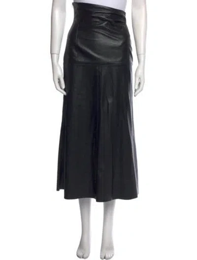 Pre-owned Nanushka Midi Length Skirt In Black