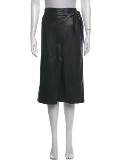 Pre-owned Nanushka Midi Length Skirt In Black