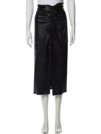 Pre-owned Nanushka Midi Length Skirt In Black