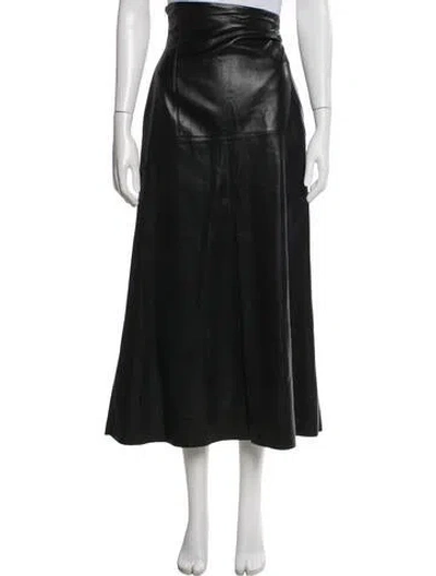 Pre-owned Nanushka Midi Length Skirt In Black
