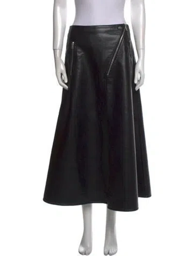 Pre-owned Nanushka Midi Length Skirt In Black