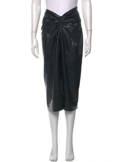 Pre-owned Nanushka Midi Length Skirt In Black