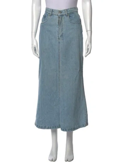 Pre-owned Nanushka Midi Length Skirt In Blue