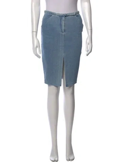 Pre-owned Nanushka Midi Length Skirt In Blue