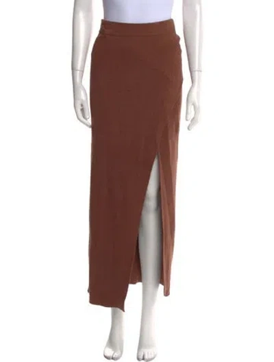 Pre-owned Nanushka Midi Length Skirt In Brown