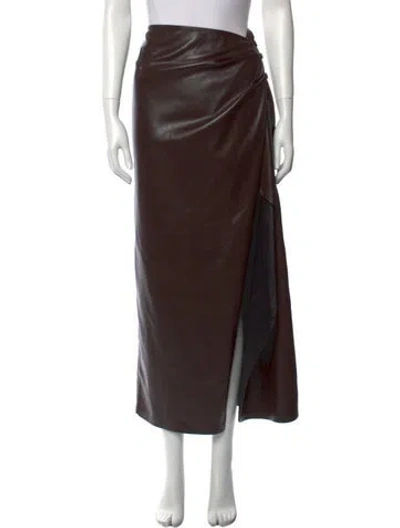 Pre-owned Nanushka Midi Length Skirt In Brown