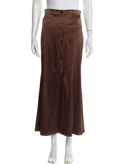 Pre-owned Nanushka Midi Length Skirt In Brown