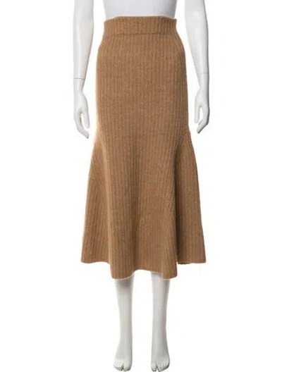 Pre-owned Nanushka Midi Length Skirt In Brown