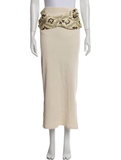 Pre-owned Nanushka Midi Length Skirt In Neutral