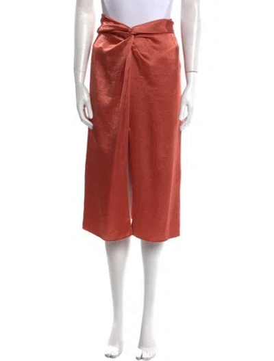 Pre-owned Nanushka Midi Length Skirt In Orange
