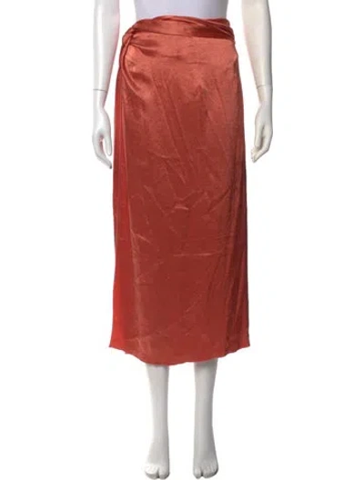 Pre-owned Nanushka Midi Length Skirt In Orange