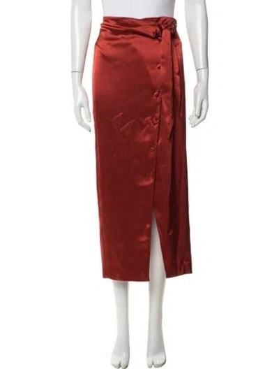 Pre-owned Nanushka Midi Length Skirt In Red