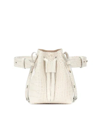 Nanushka Minee Convertible Bucket Bag In White
