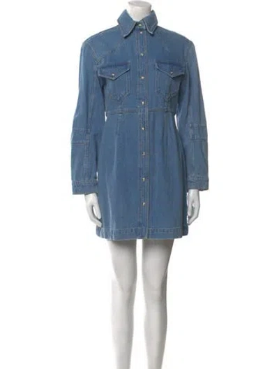 Pre-owned Nanushka Mini Dress In Blue