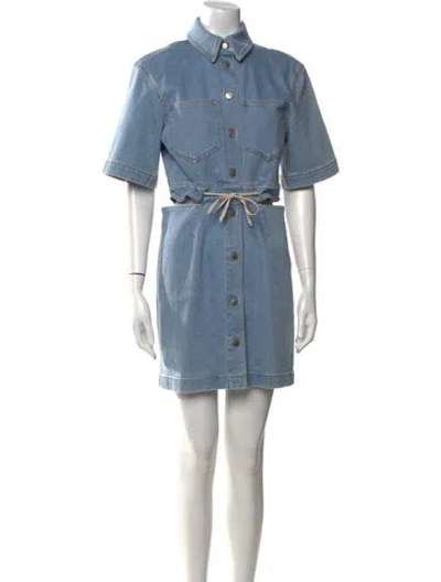 Pre-owned Nanushka Mini Dress In Blue