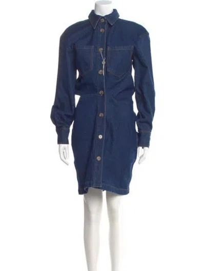 Pre-owned Nanushka Mini Dress In Blue