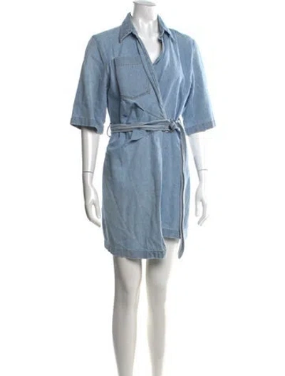 Pre-owned Nanushka Mini Dress In Blue