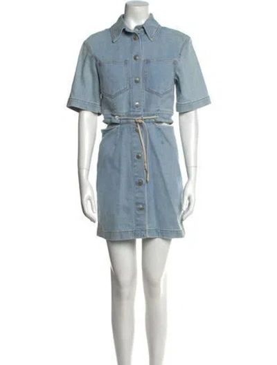 Pre-owned Nanushka Mini Dress In Blue