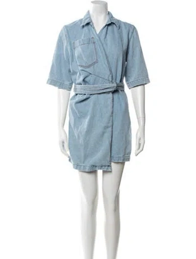 Pre-owned Nanushka Mini Dress In Blue