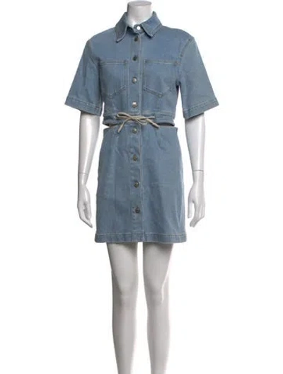Pre-owned Nanushka Mini Dress In Blue