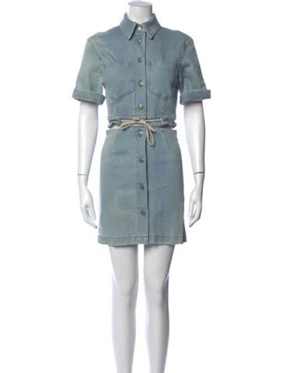 Pre-owned Nanushka Mini Dress In Blue