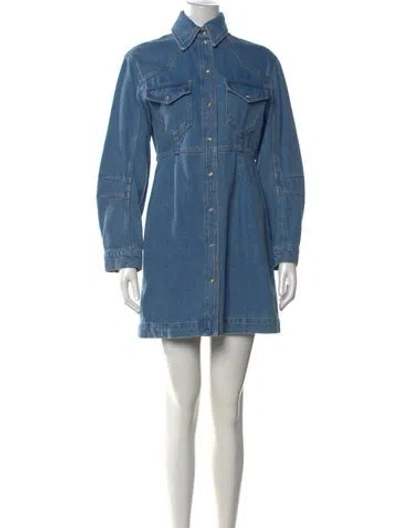 Pre-owned Nanushka Mini Dress In Blue