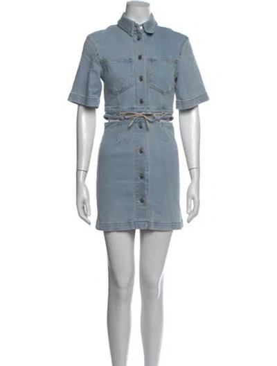 Pre-owned Nanushka Mini Dress In Blue
